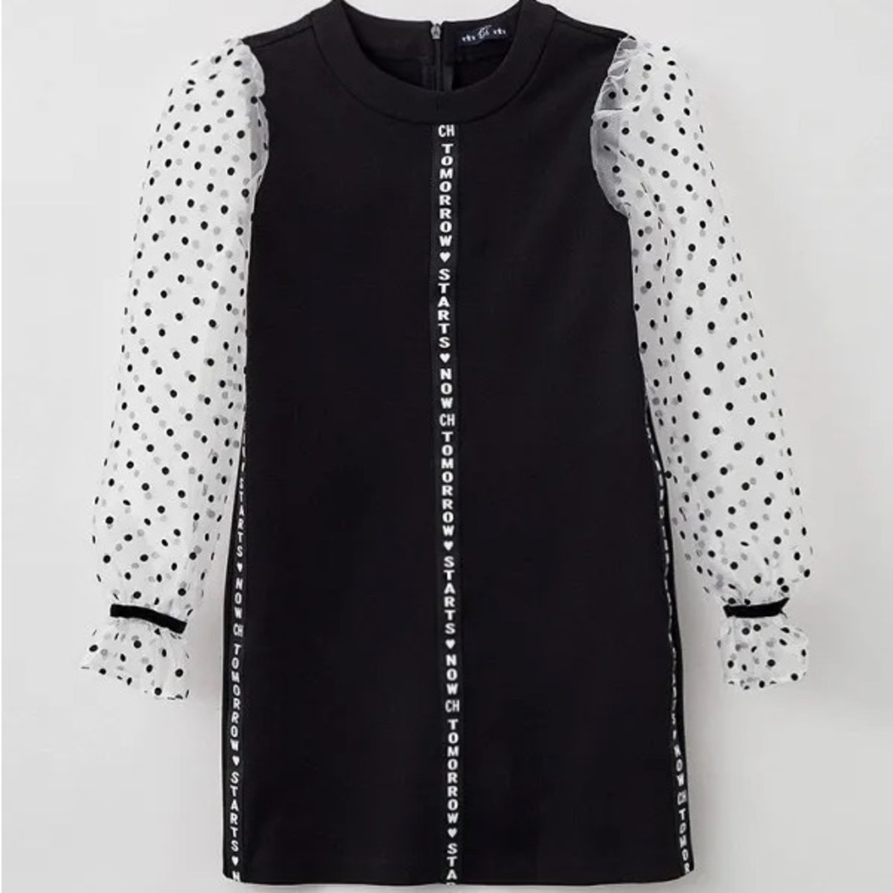 Choupette girls black dress - 11-12yrs
